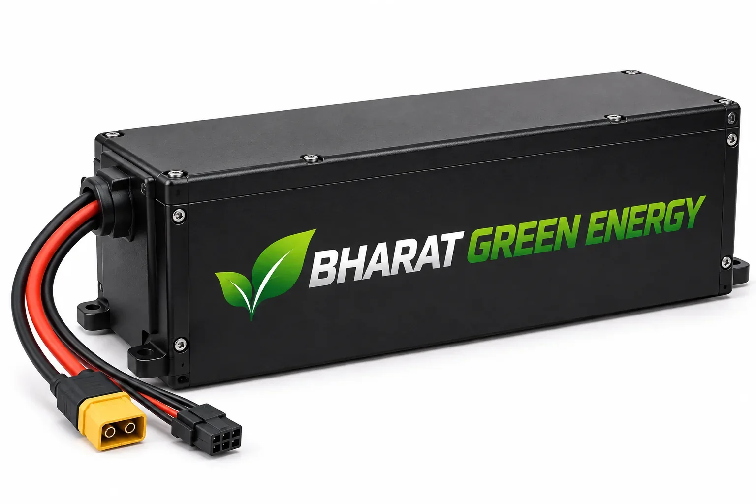 Bharat Green Energy labelled electric scooter batteries product mockup