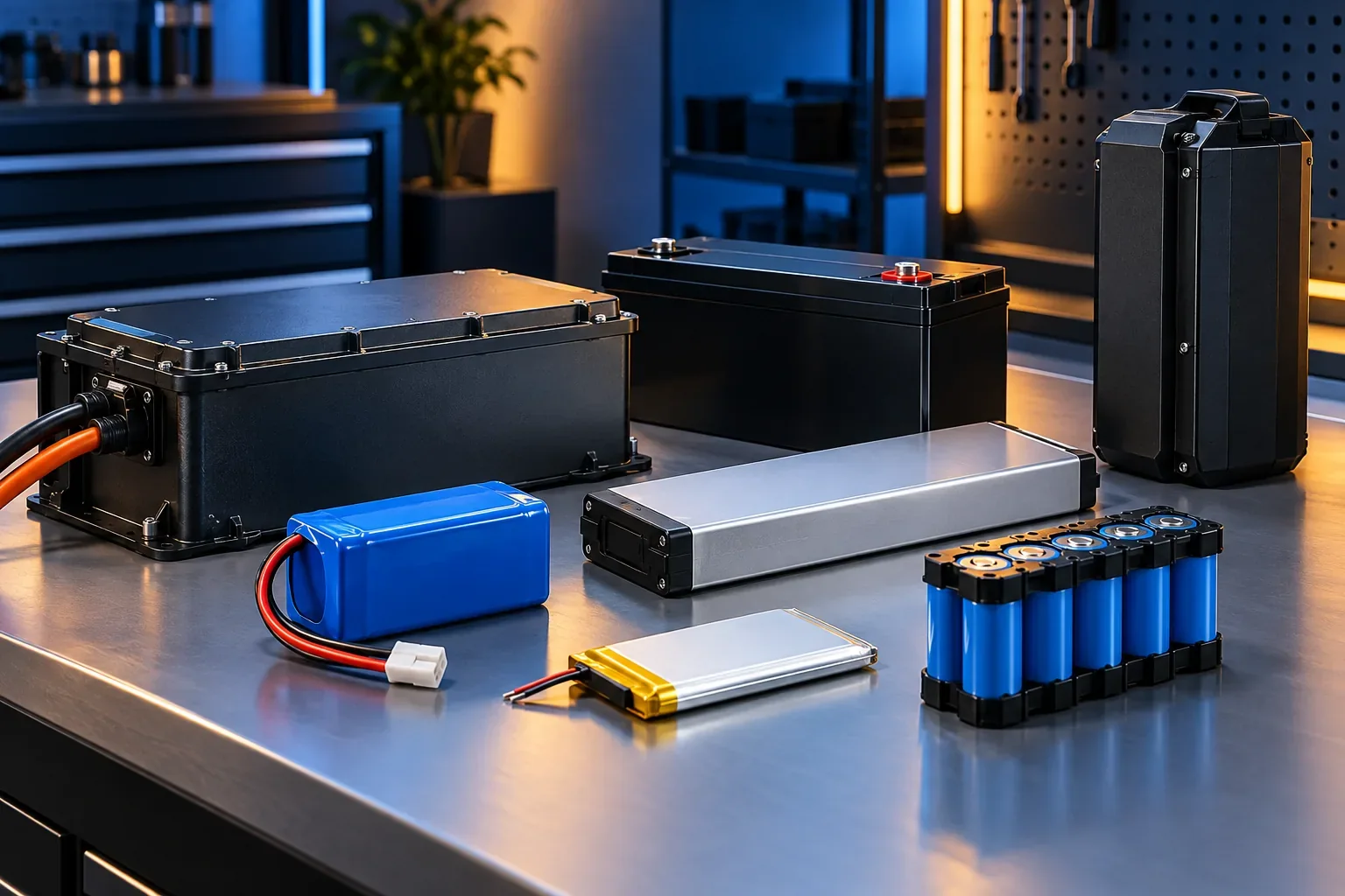 Illustrative range of lithium battery options